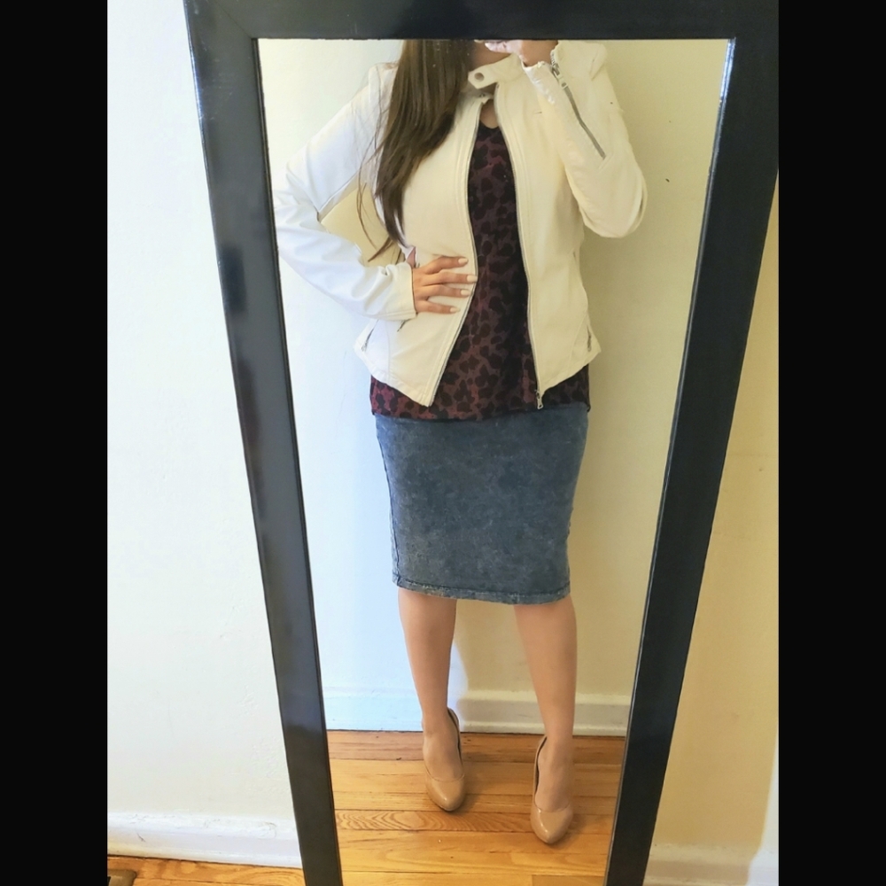 GUESS Ivory Moto Jacket
